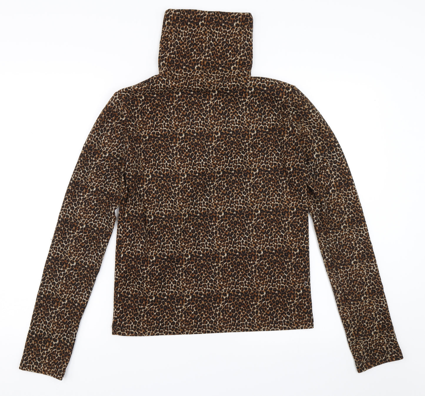 Preworn Womens Brown Animal Print  Pullover Jumper Size M  - leopard print