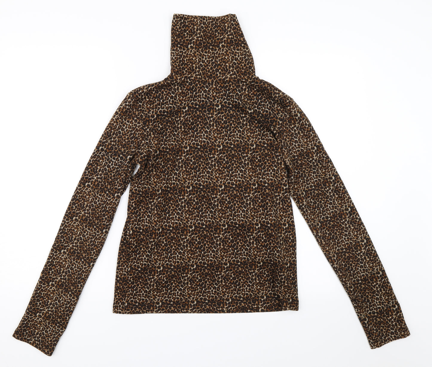 Preworn Womens Brown Animal Print  Pullover Jumper Size M  - leopard print
