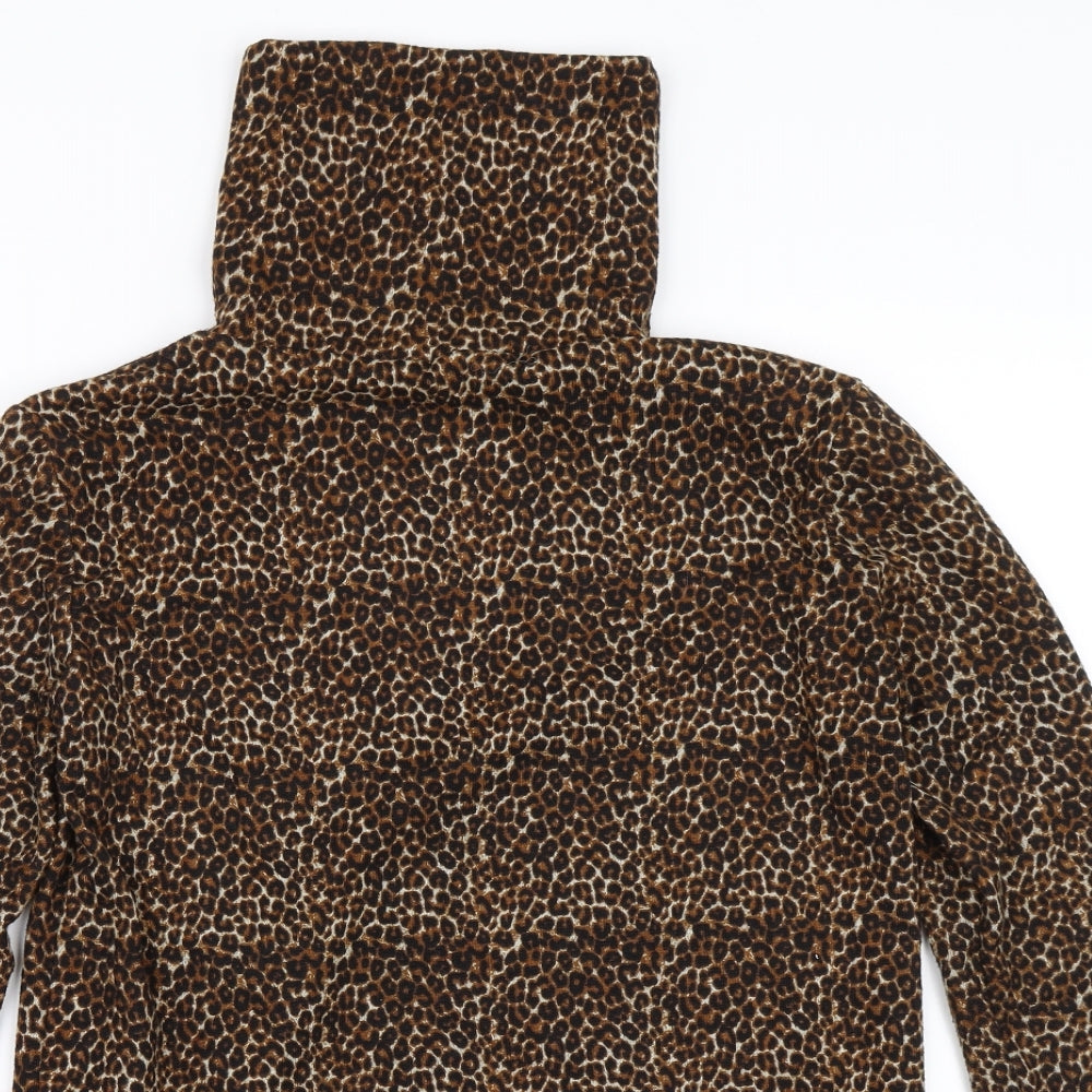 Preworn Womens Brown Animal Print  Pullover Jumper Size M  - leopard print