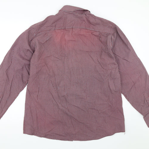 George Mens Red    Button-Up Size 16.5
