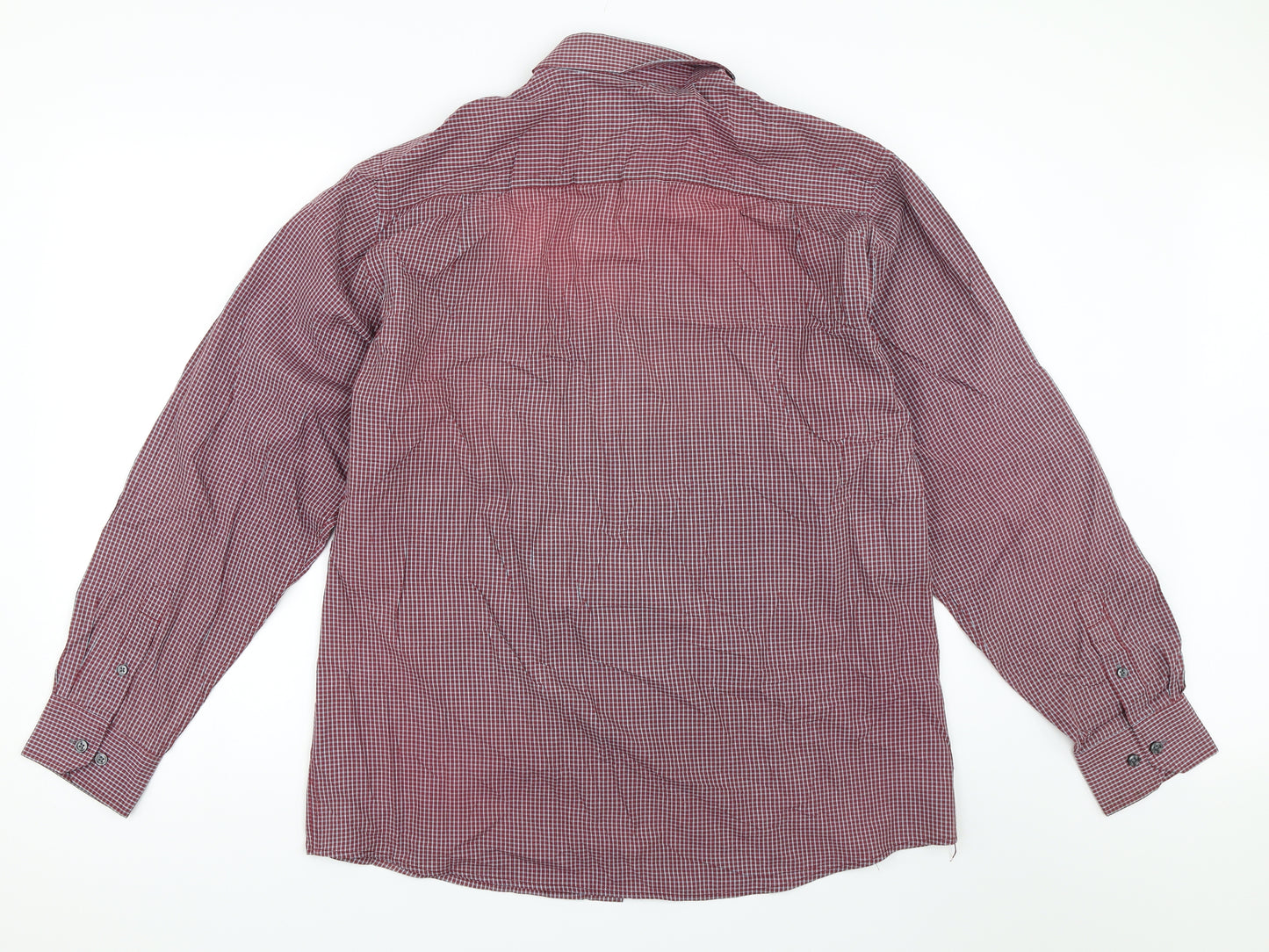 George Mens Red    Button-Up Size 16.5