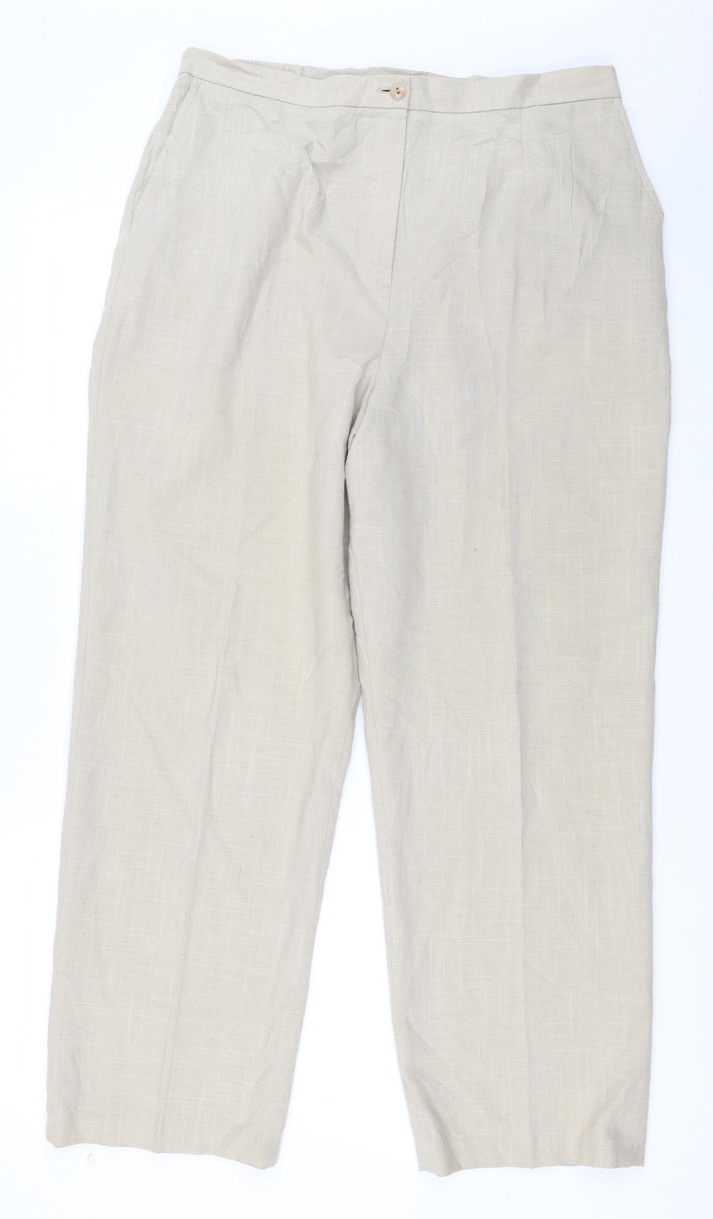 Eastex Womens Beige   Trousers  Size 16 L28 in