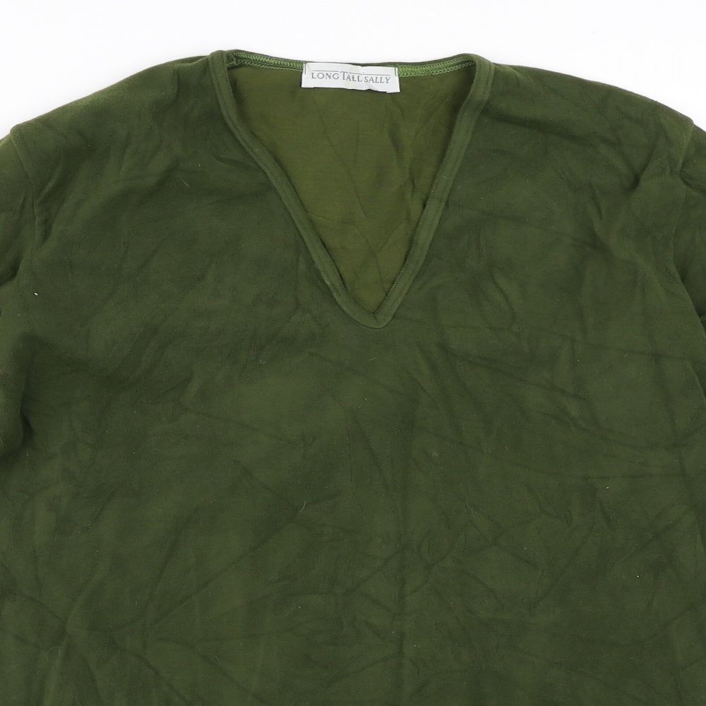 Long Tall Sally Womens Green   Basic T-Shirt Size M
