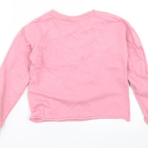 Matalan Girls Pink   Pullover Sweatshirt Size 9 Years