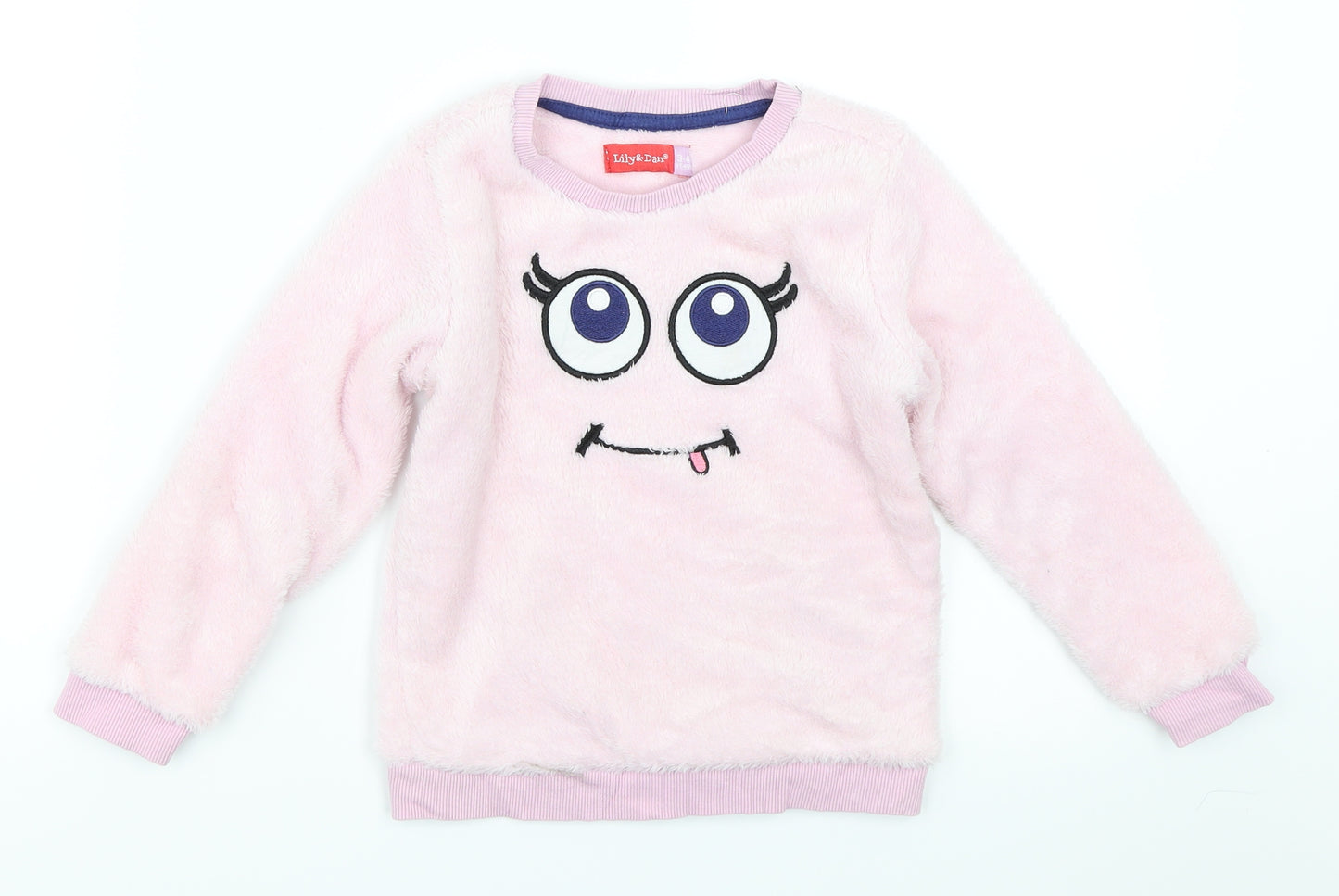 Lily&Dan Girls Pink   Pullover Sweatshirt Size 3-4 Years  - loungewear