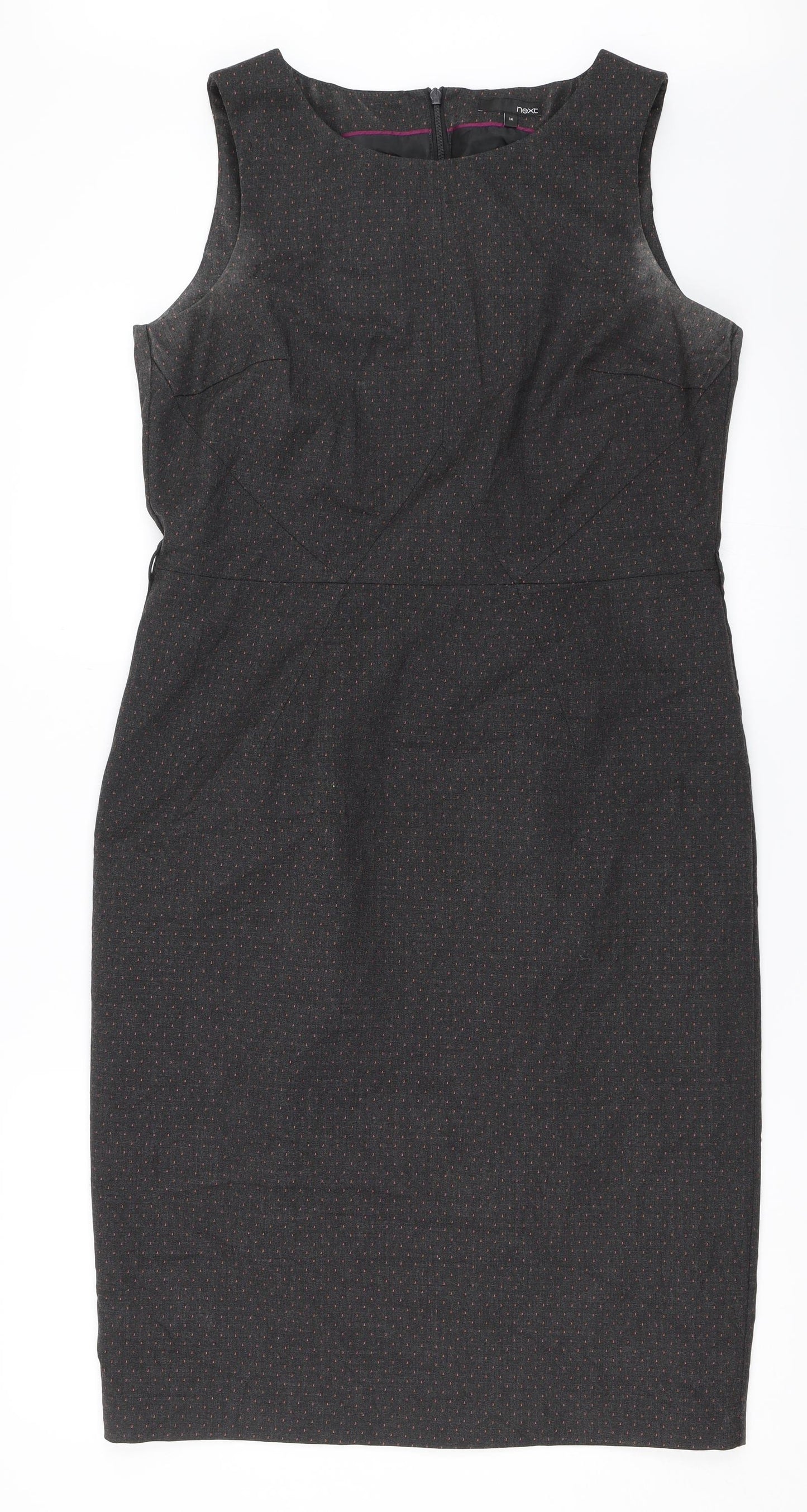 NEXT Womens Grey   Pencil Dress  Size 14