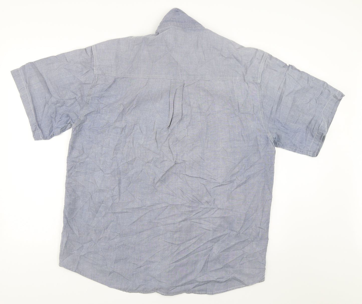 Haggar Mens Blue    Button-Up Size L