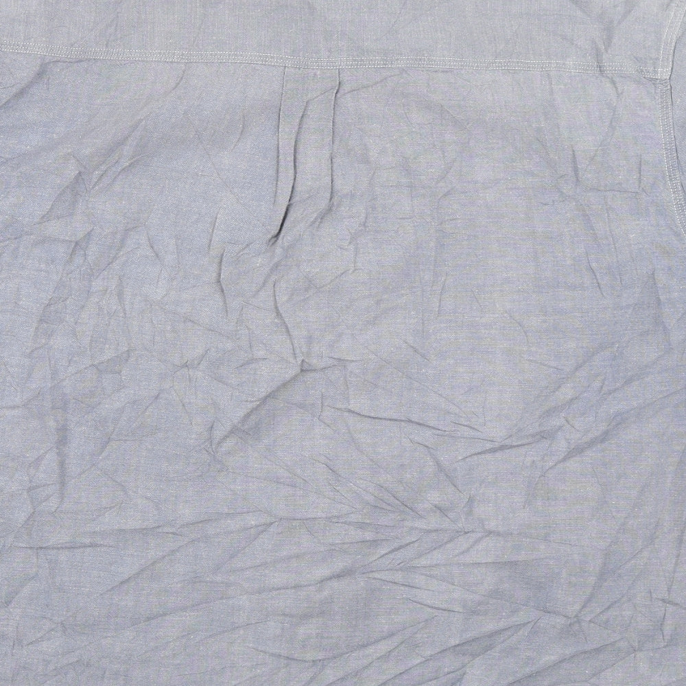 Haggar Mens Blue    Button-Up Size L