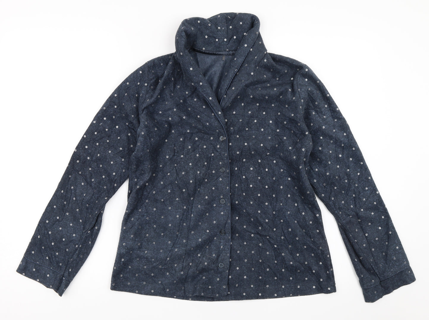 George Womens Blue Solid  Top Pyjama Top Size 8