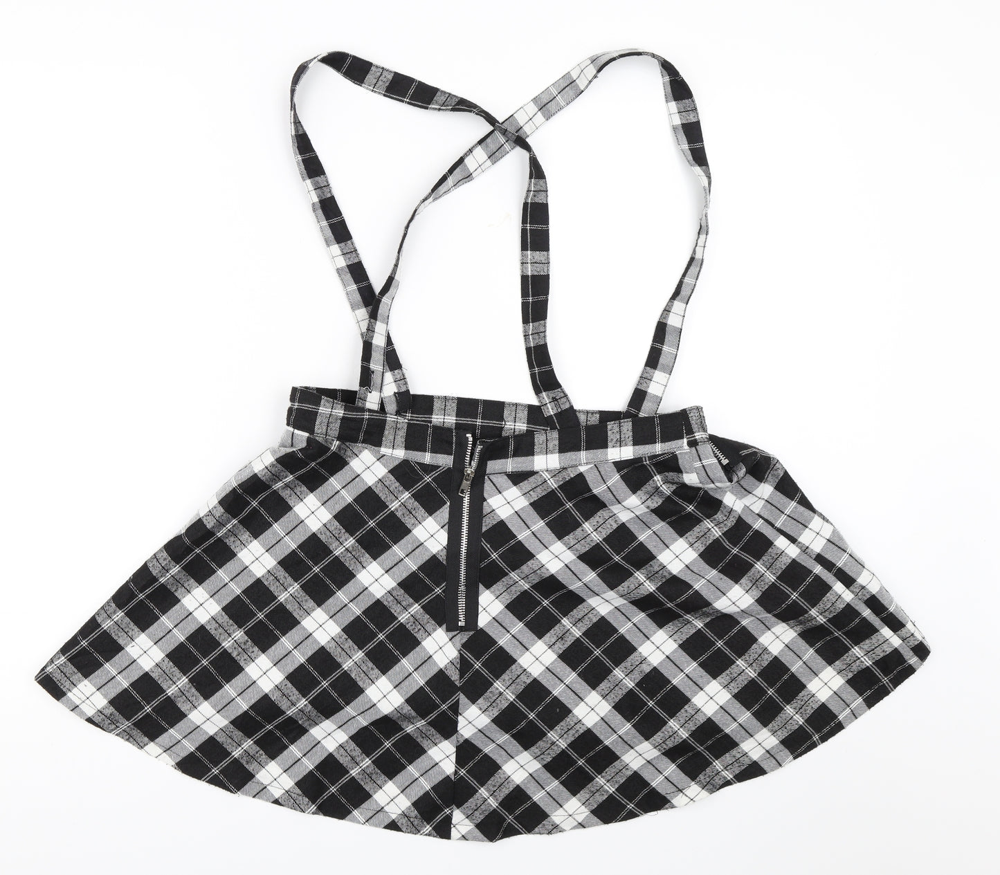 BANNED Womens Black Check  Flare Skirt Size L