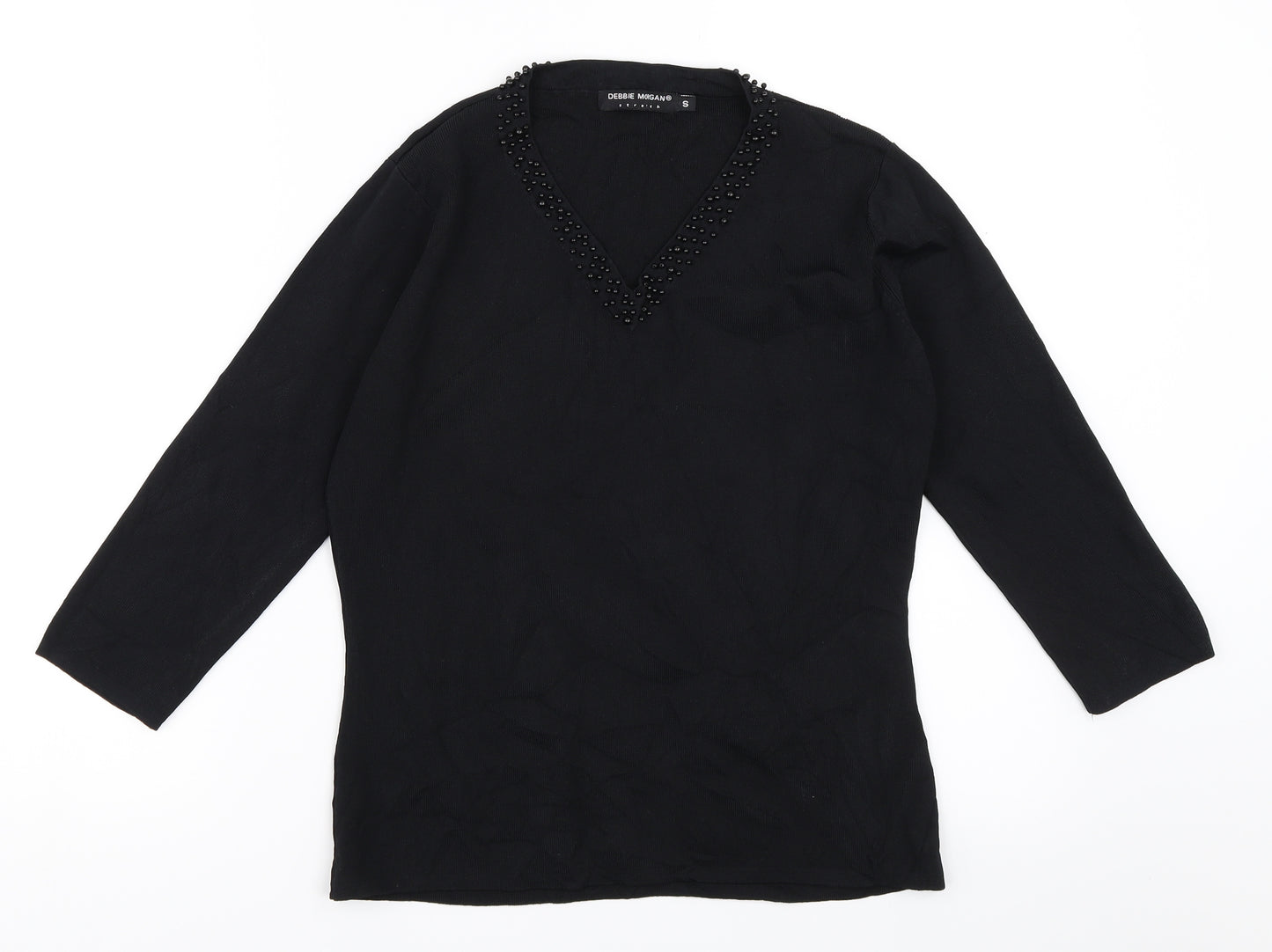 Debbie Morgan Womens Black   Pullover Jumper Size S