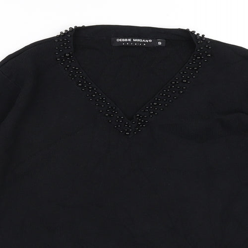 Debbie Morgan Womens Black   Pullover Jumper Size S