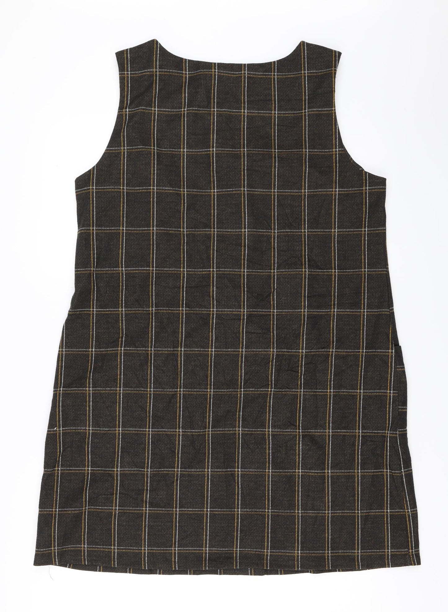 Dorothy Perkins Womens Brown   Pinafore/Dungaree Dress  Size 18