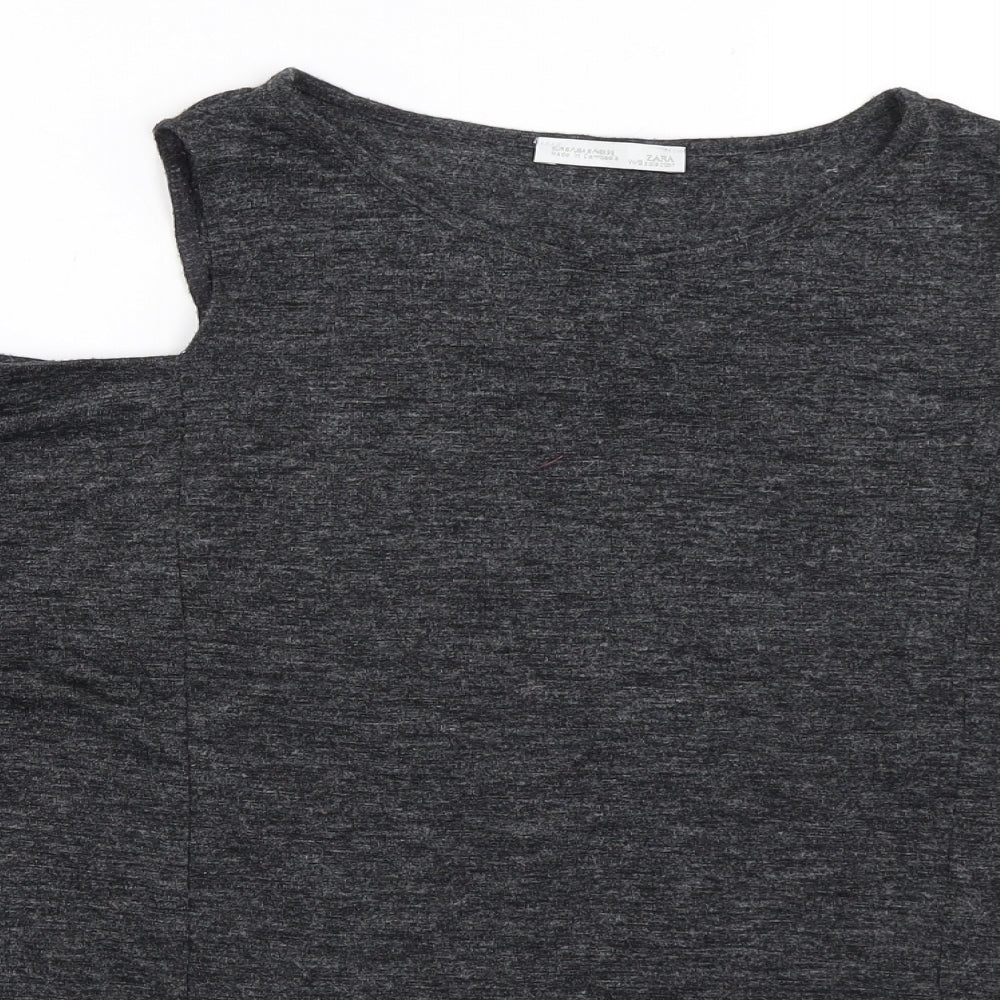 Zara Womens Grey   Basic T-Shirt Size S