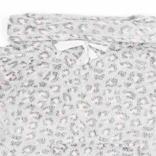 F&F Womens Grey Animal Print  Pullover Sweatshirt Size M