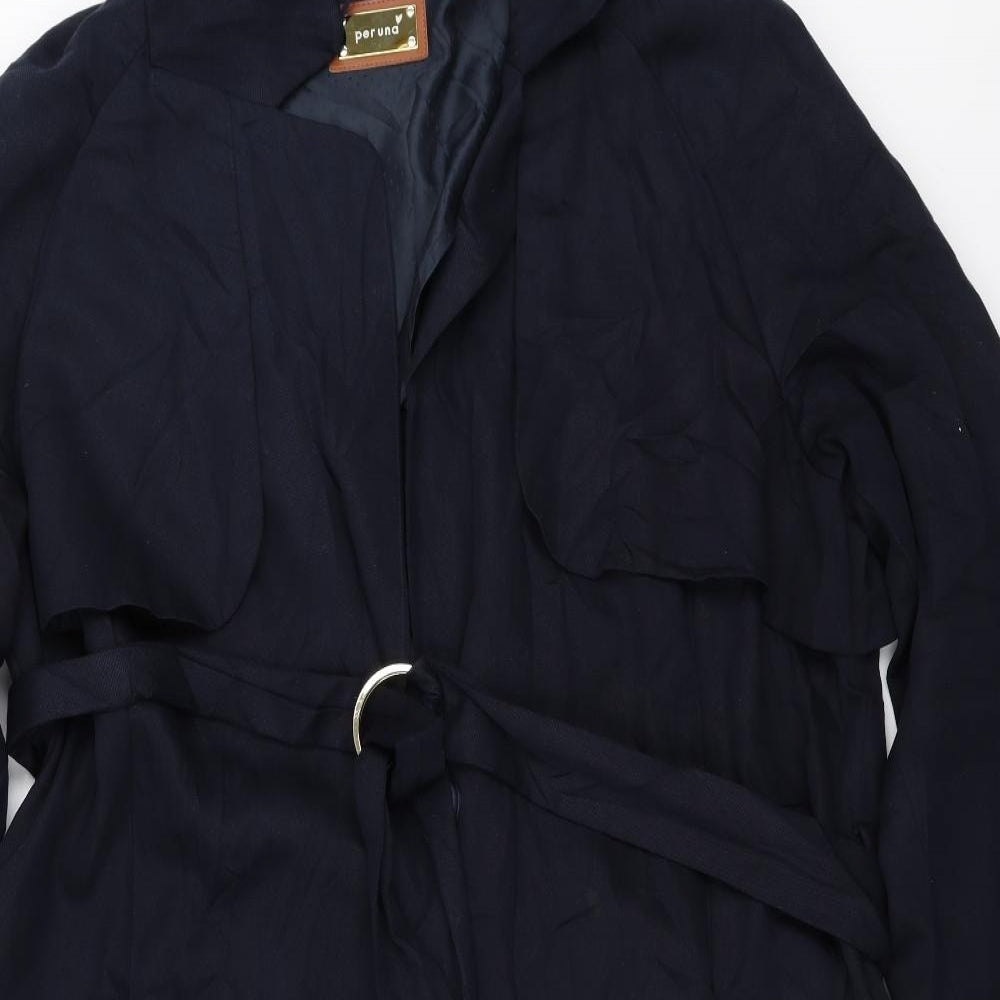 Marks and Spencer Womens Blue   Overcoat Coat Size 16