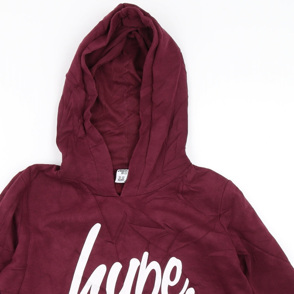 Hype Boys Red   Pullover Hoodie Size 11-12 Years