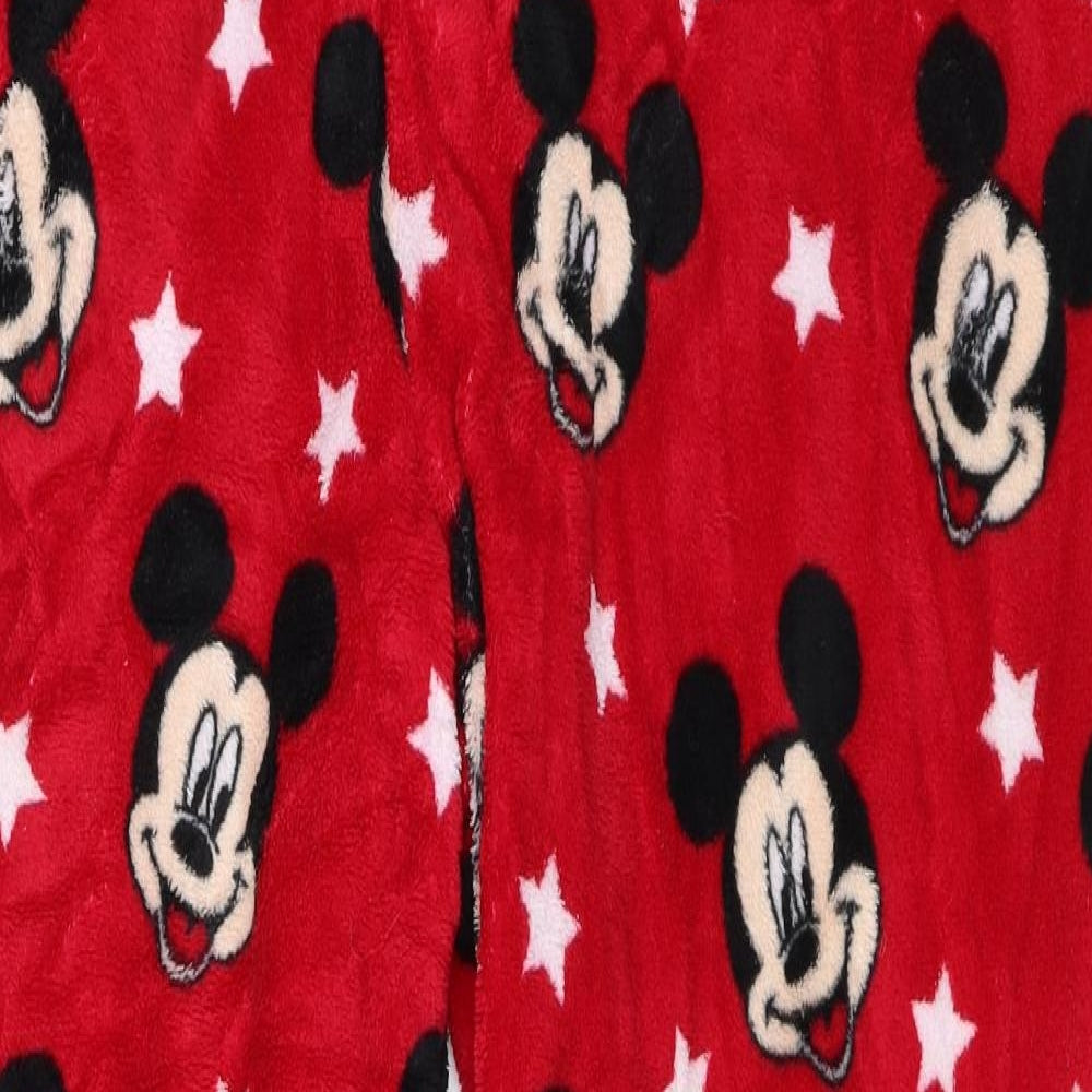 Primark Womens Red Solid  Top Pyjama Pants Size M  - mickey mouse