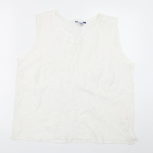 Happit Womens White   Basic Tank Size 18