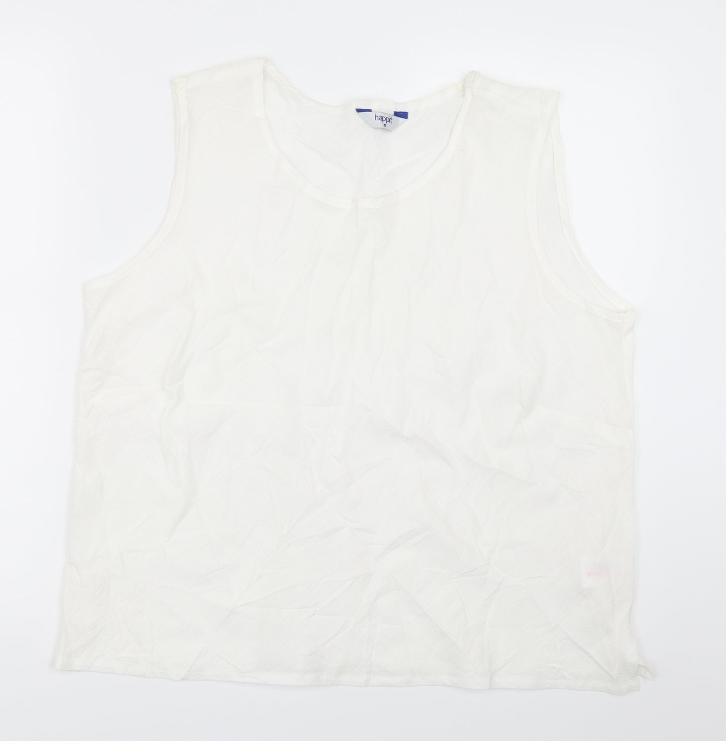 Happit Womens White   Basic Tank Size 18