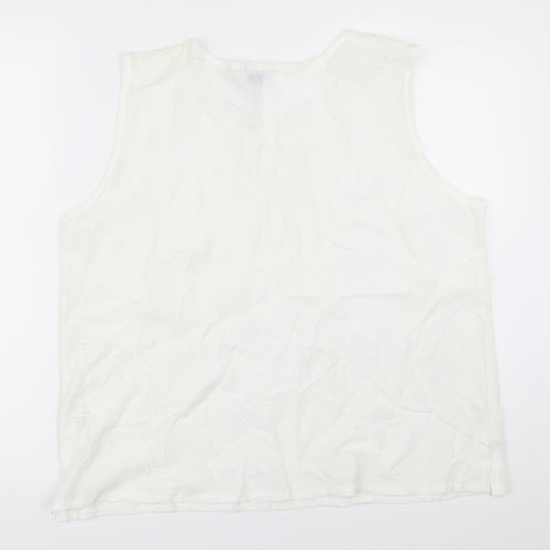 Happit Womens White   Basic Tank Size 18