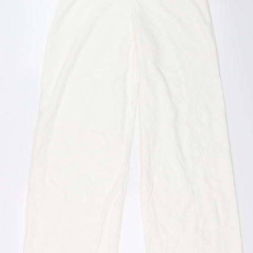 PRETTYLITTLETHING Womens White   Trousers  Size 8 L33.5 in