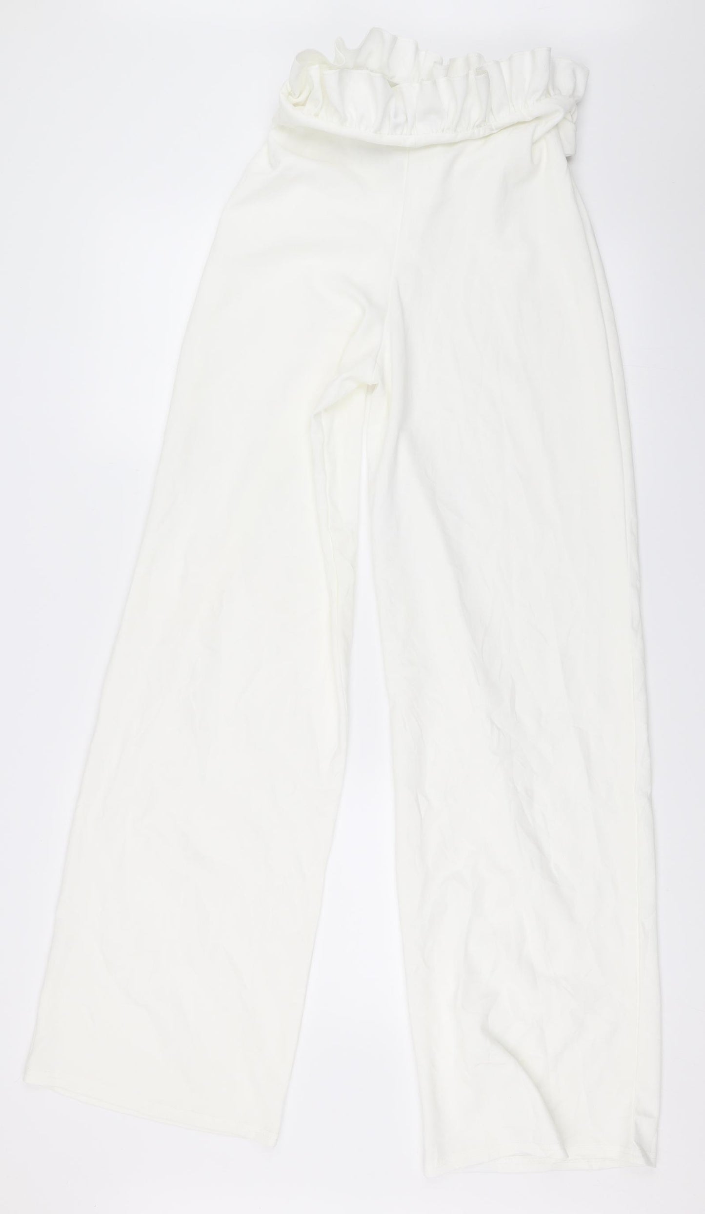 PRETTYLITTLETHING Womens White   Trousers  Size 8 L33.5 in