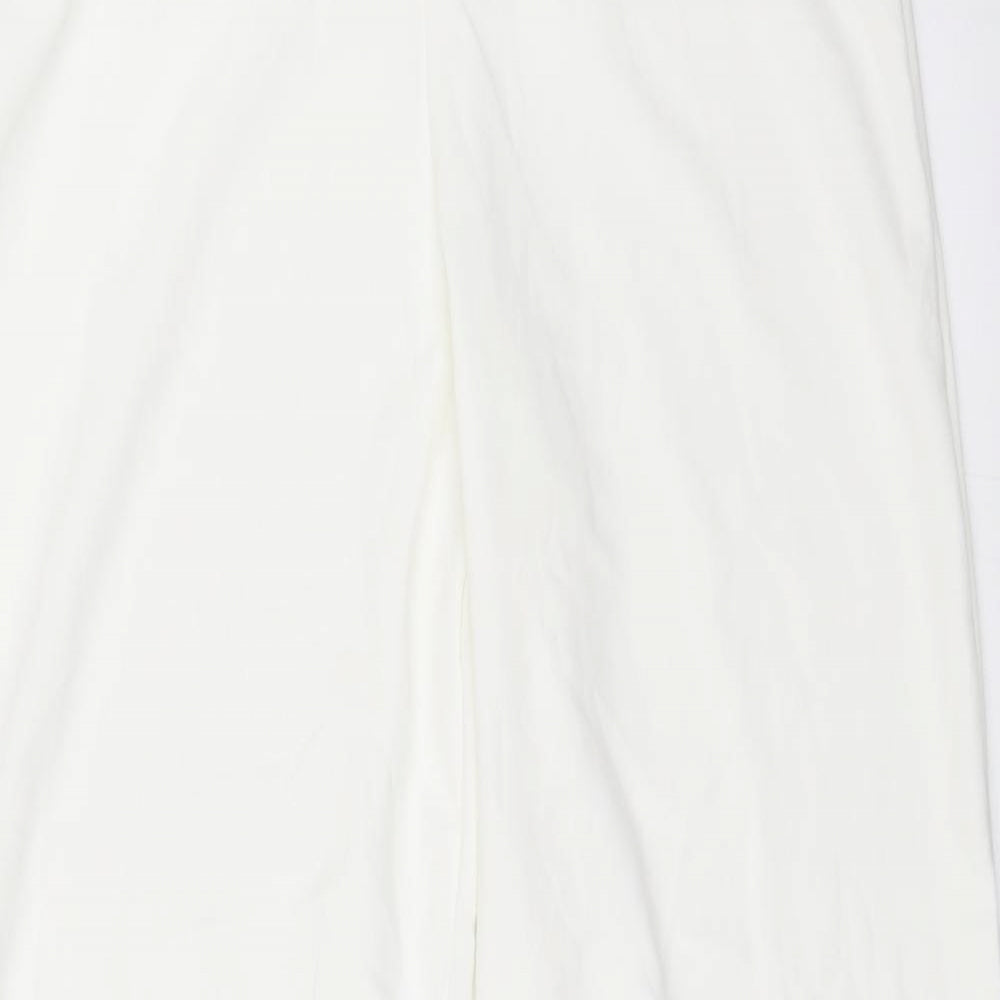 PRETTYLITTLETHING Womens White   Trousers  Size 8 L33.5 in