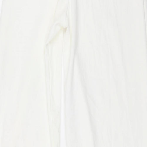 PRETTYLITTLETHING Womens White   Trousers  Size 8 L33.5 in