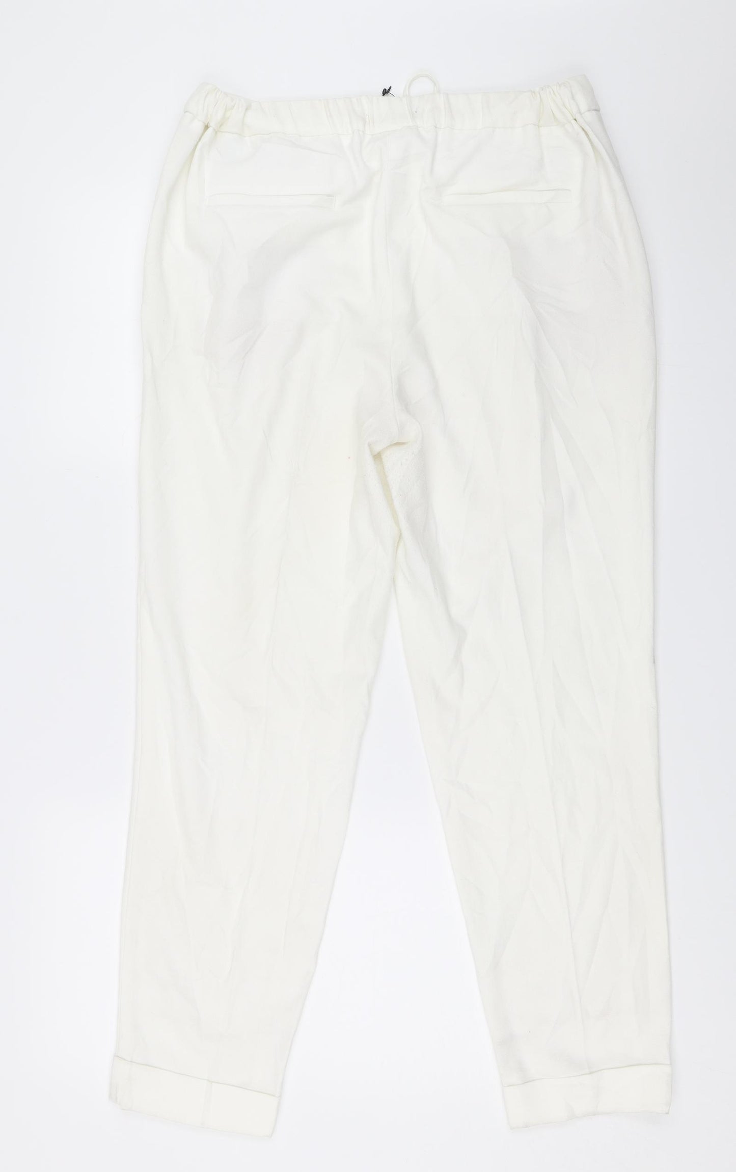 Marks and Spencer Womens White   Trousers  Size 12 L28 in