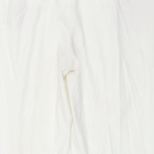 Marks and Spencer Womens White   Trousers  Size 12 L28 in