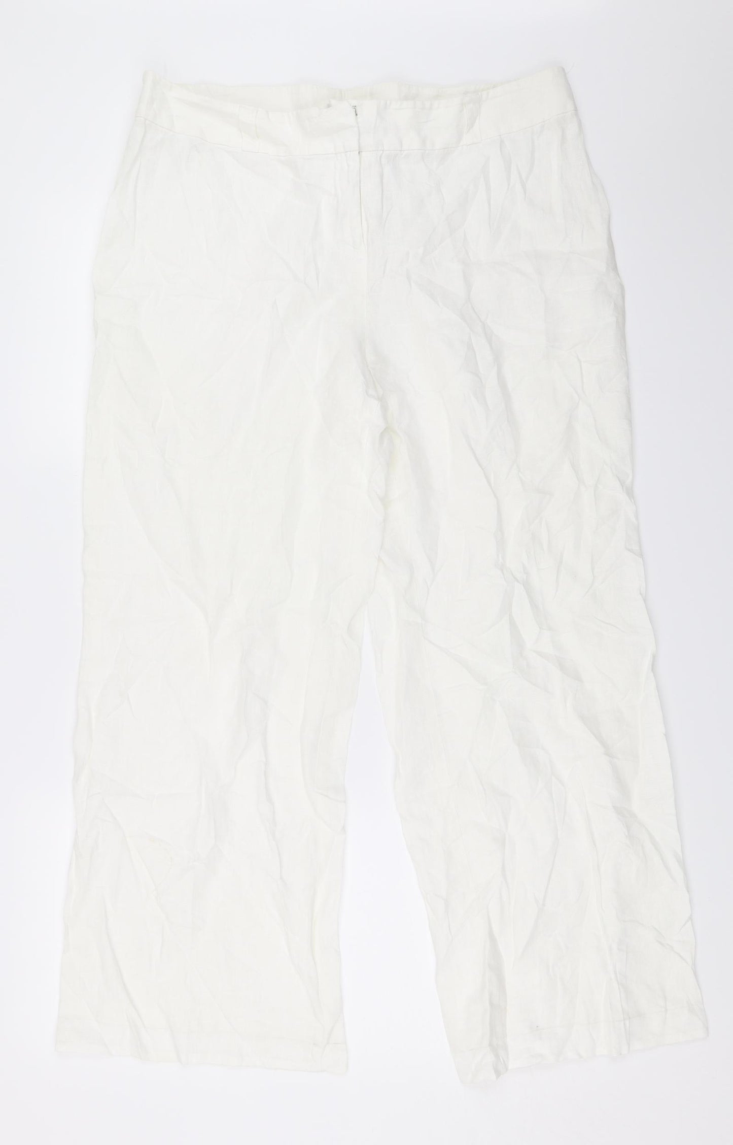 Planet Womens White   Trousers  Size 14 L28 in