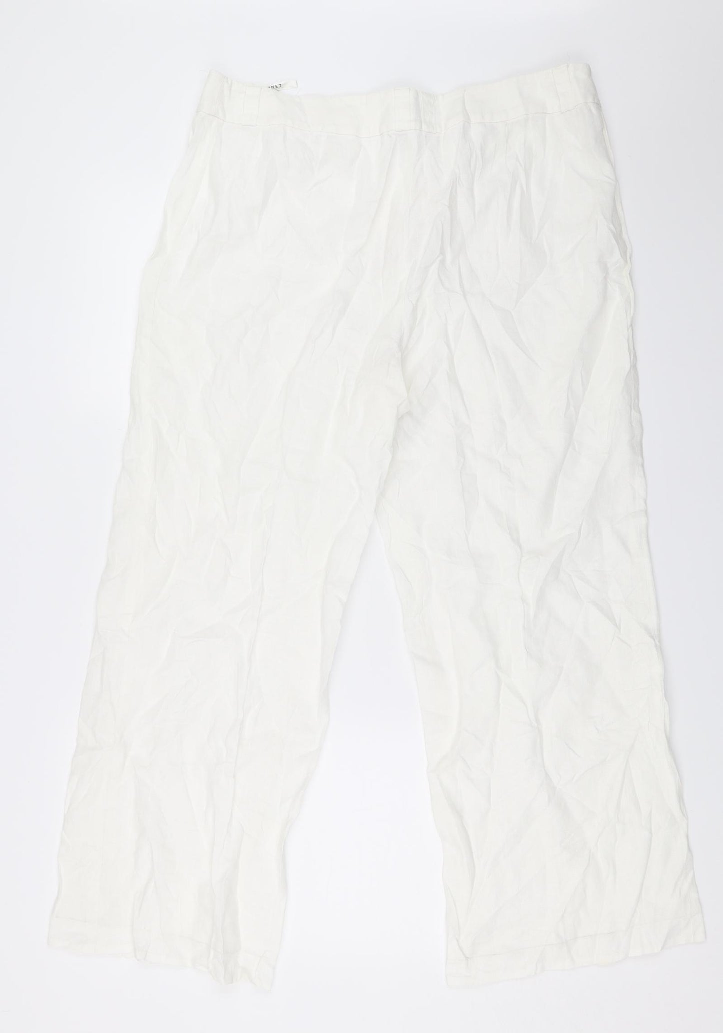 Planet Womens White   Trousers  Size 14 L28 in