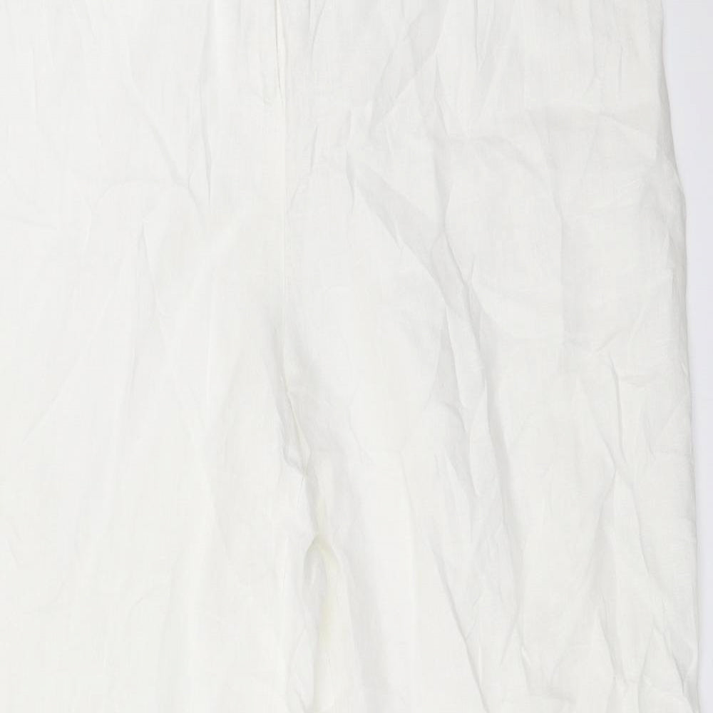 Planet Womens White   Trousers  Size 14 L28 in