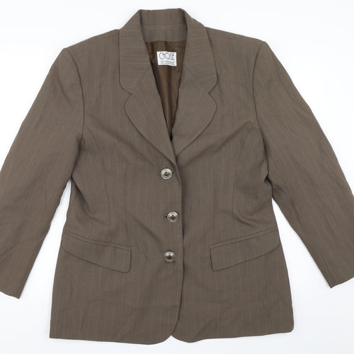 Choise Womens Brown   Jacket Blazer Size 16