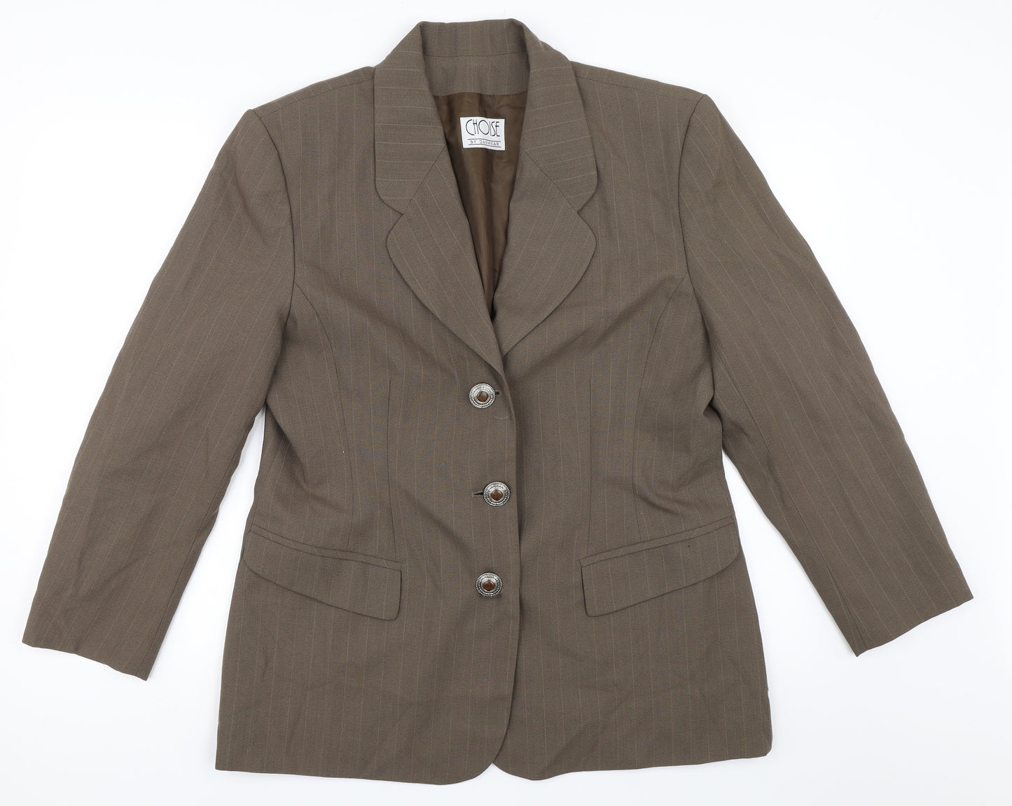 Choise Womens Brown   Jacket Blazer Size 16