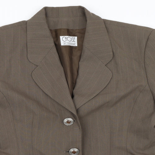 Choise Womens Brown   Jacket Blazer Size 16