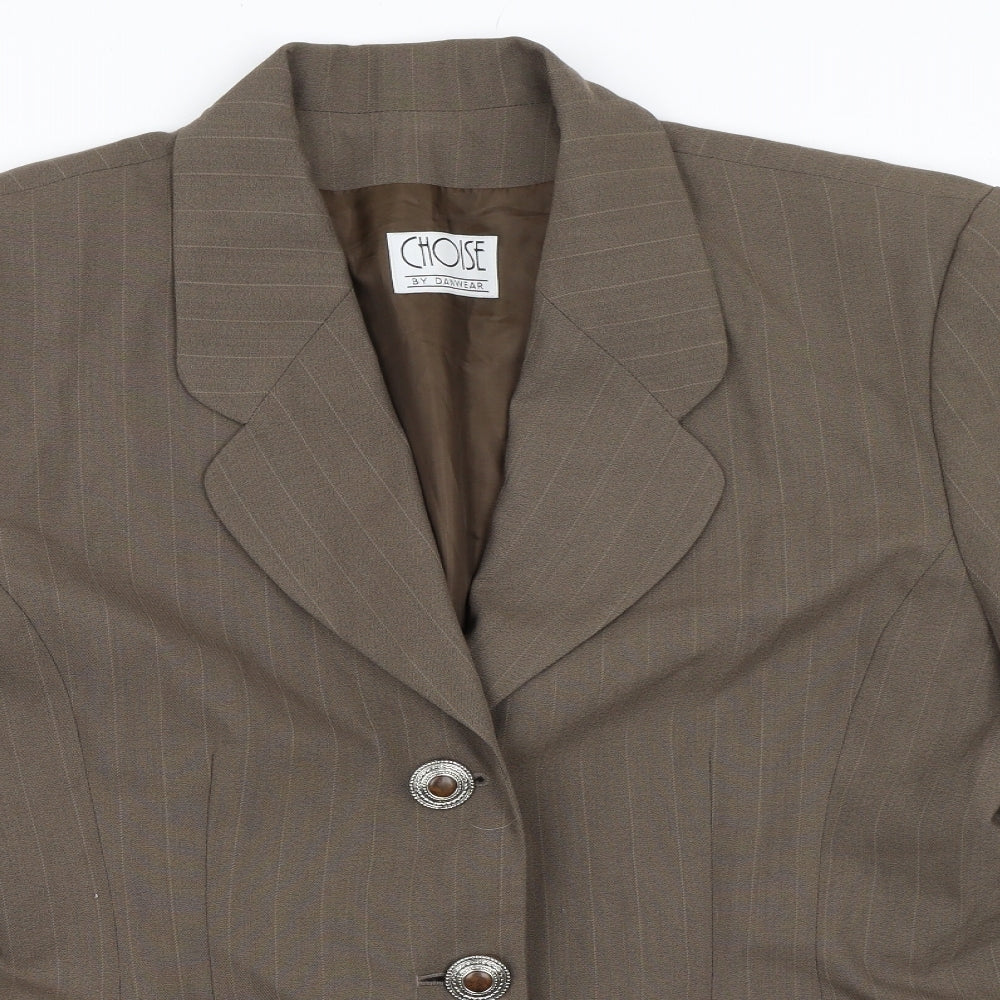 Choise Womens Brown   Jacket Blazer Size 16