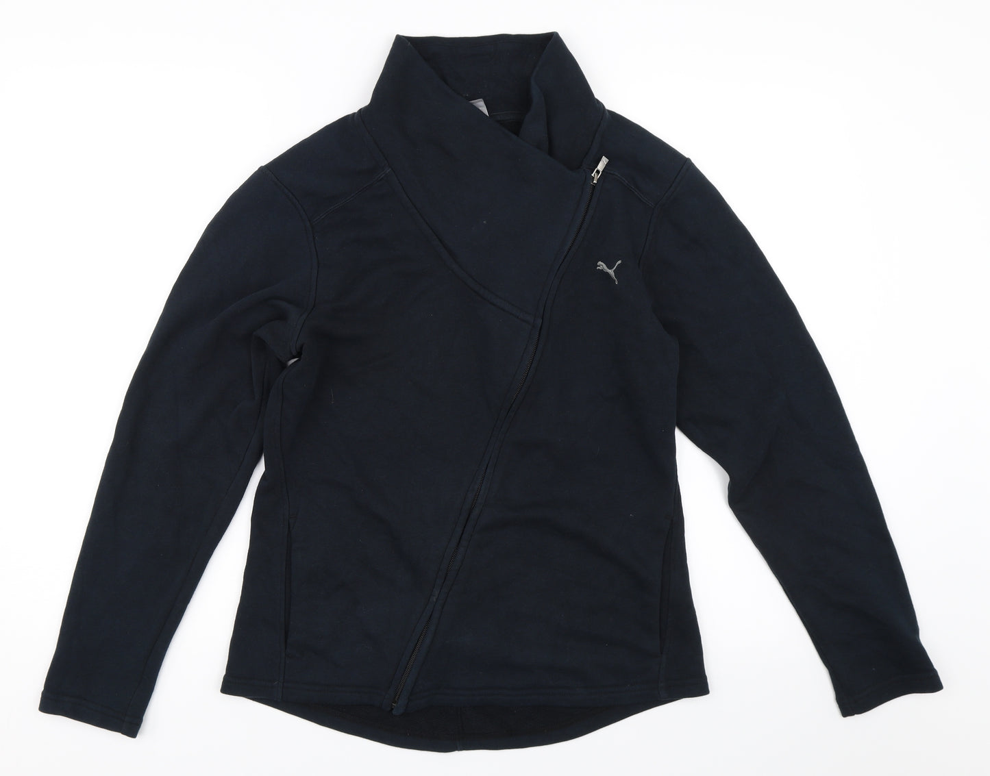 PUMA Womens Black   Full Zip Sweatshirt Size 12