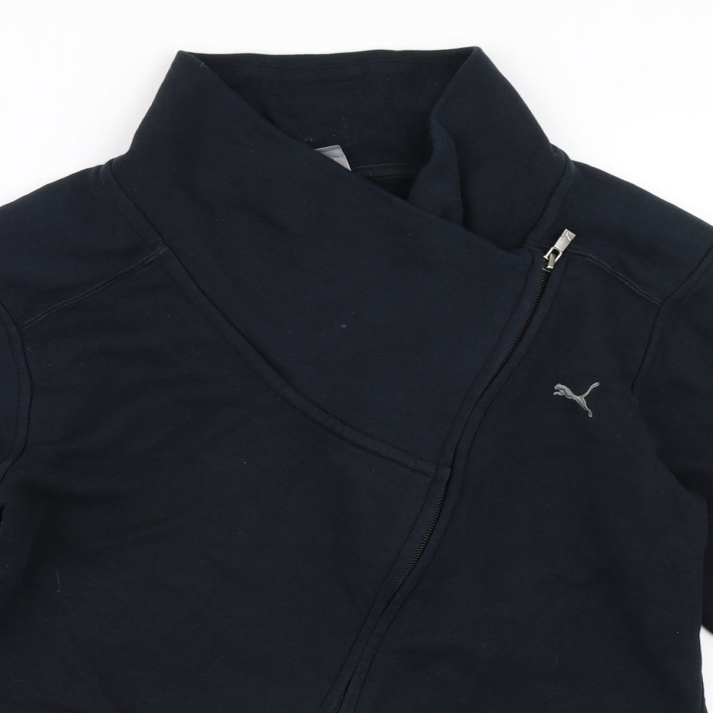 PUMA Womens Black   Full Zip Sweatshirt Size 12