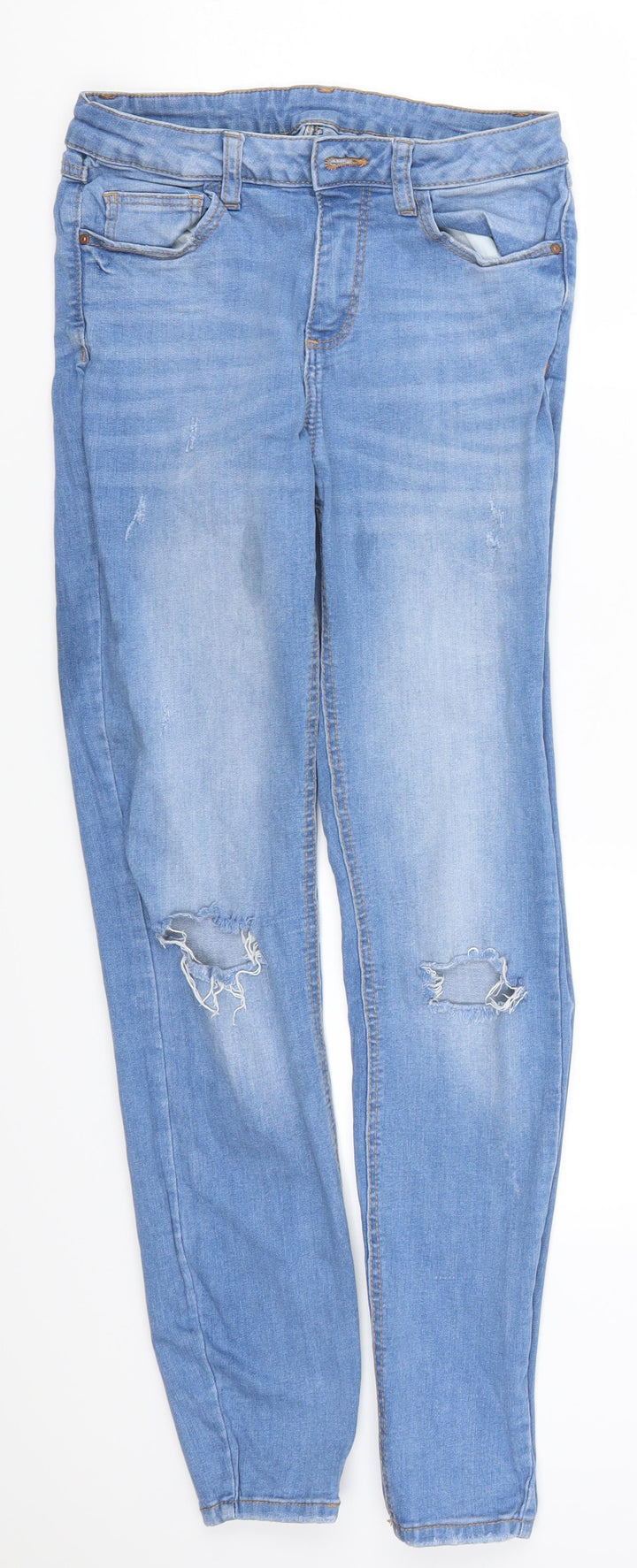 Preworn Womens Blue Denim Skinny Jeans Size 28 in L28 in