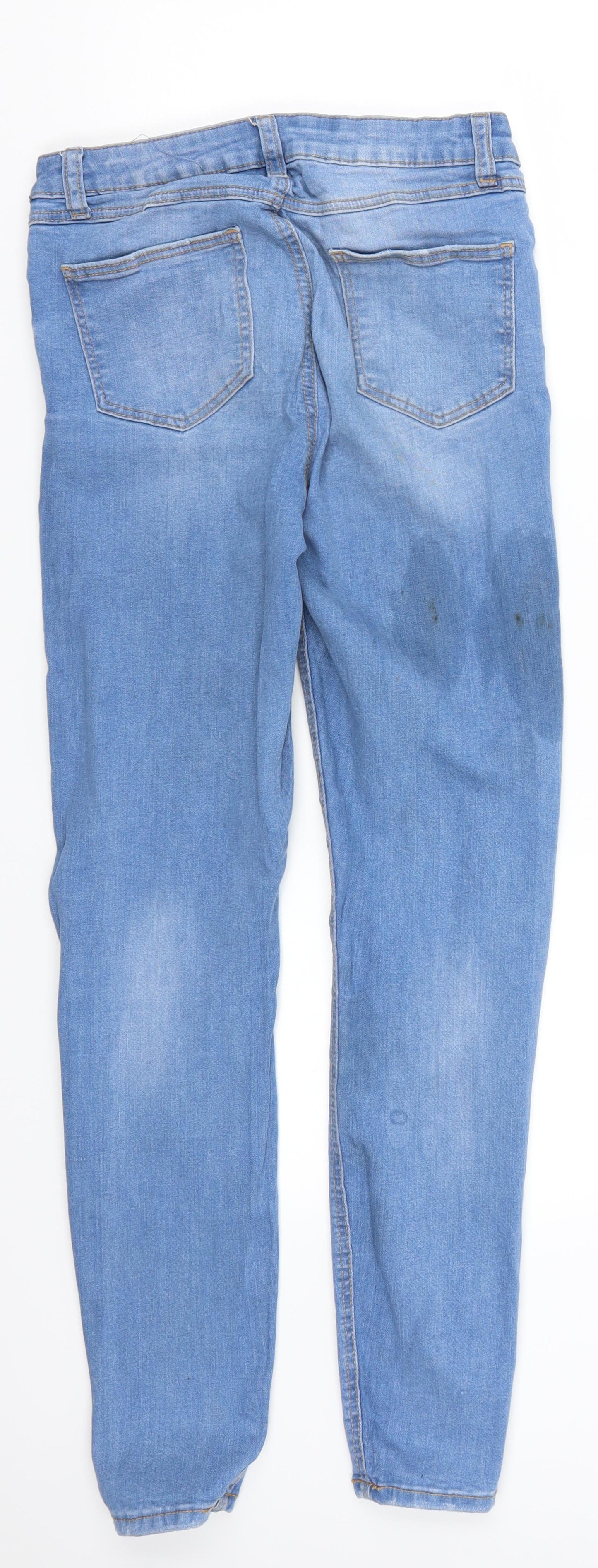 Preworn Womens Blue  Denim Skinny Jeans Size 28 in L28 in