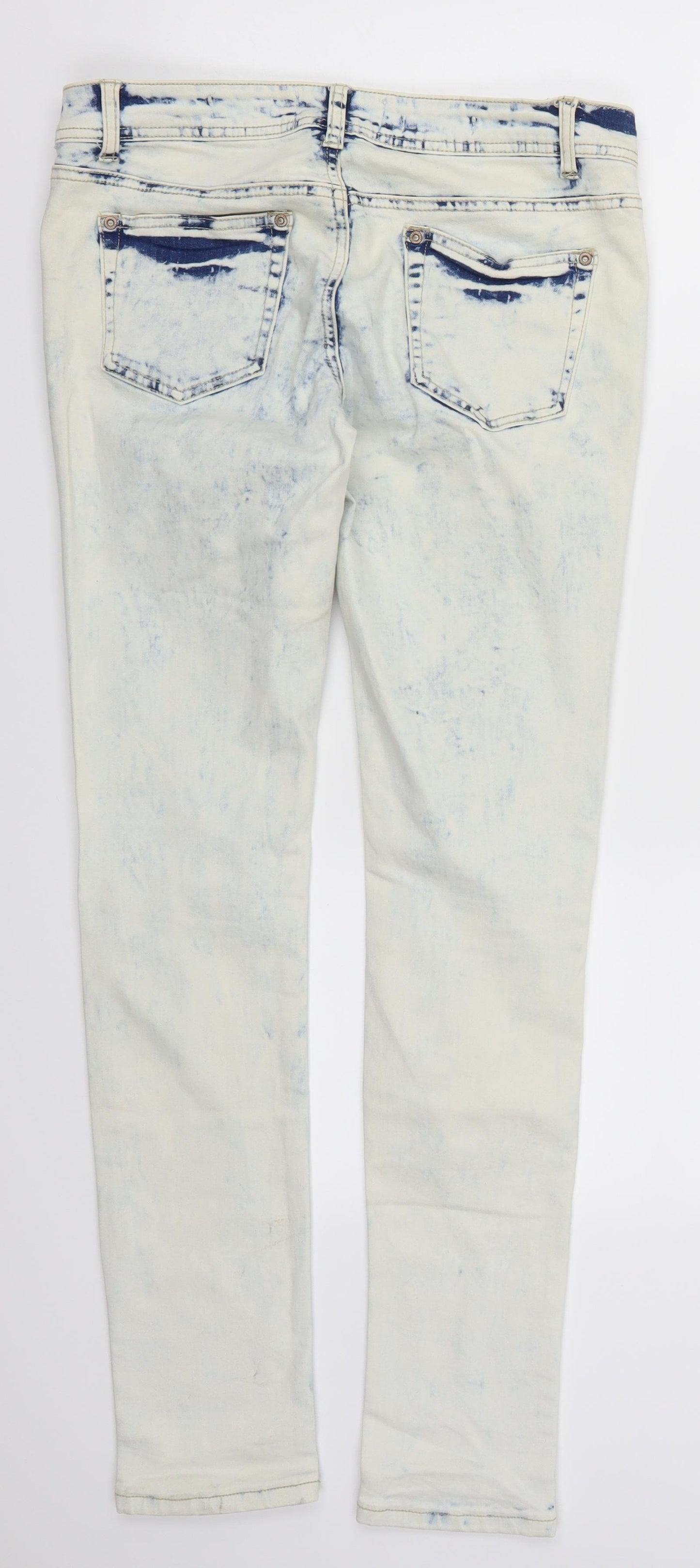 Parisian Collection Womens Blue  Denim Skinny Jeans Size 10 L30 in - Acid Wash