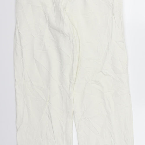 Preworn Womens White  Denim Trousers  Size M L28 in