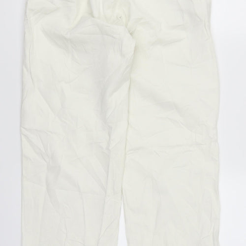 Preworn Womens White  Denim Trousers  Size M L28 in
