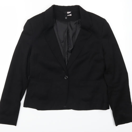 H&M Womens Black   Jacket Suit Jacket Size 14