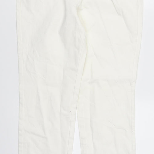 Bonmarché Womens White  Denim Straight Jeans Size 12 L26.5 in