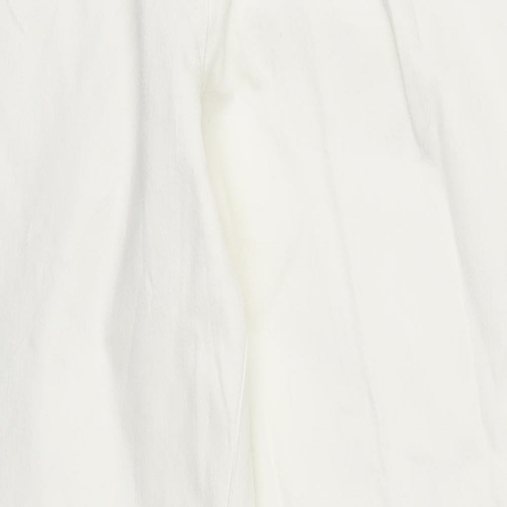 Bonmarché Womens White  Denim Straight Jeans Size 12 L26.5 in