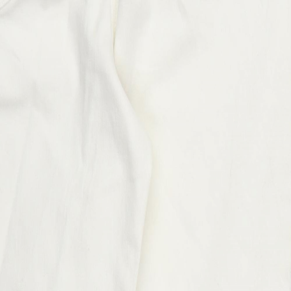 Bonmarché Womens White  Denim Straight Jeans Size 12 L26.5 in