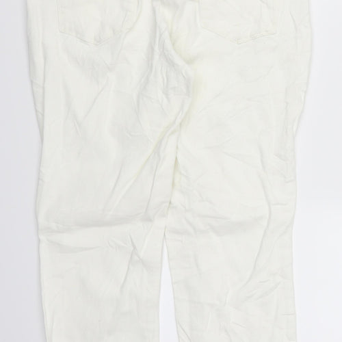 Noisy may Womens White  Denim Mom Jeans Size 30 L26.5 in